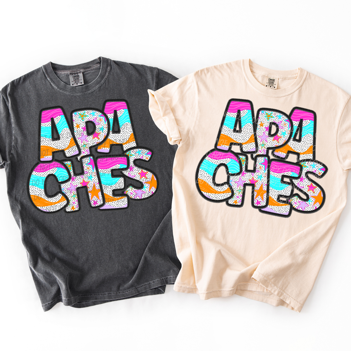 apaches wavy stars (city) DTF transfer