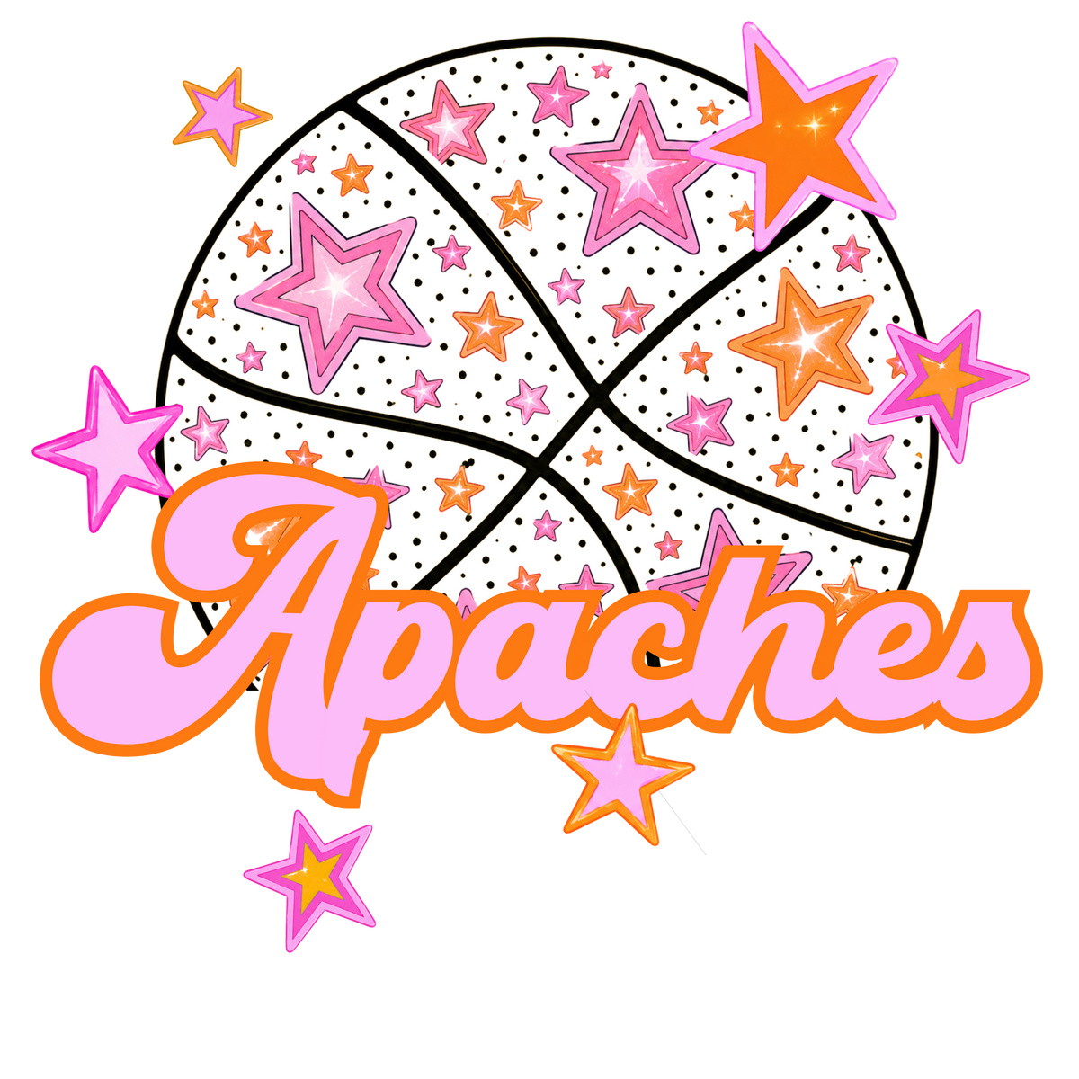 apaches pink basketball (city) DTF transfer