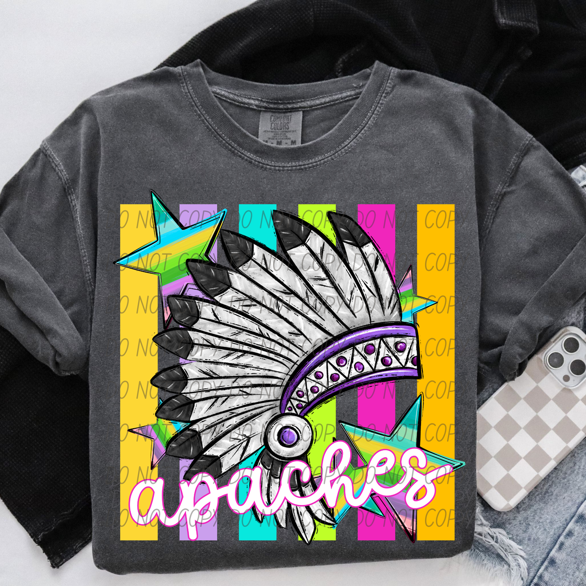 Apaches purple neon (City) DTF Transfer
