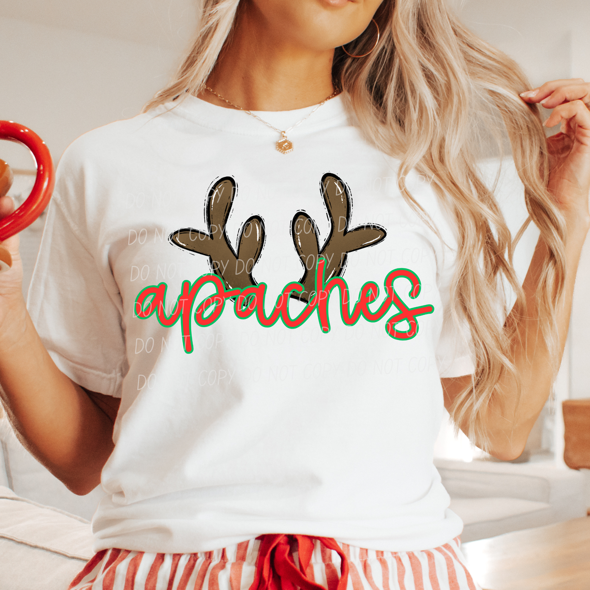 Apaches with reindeer antler (city) DTF Transfer