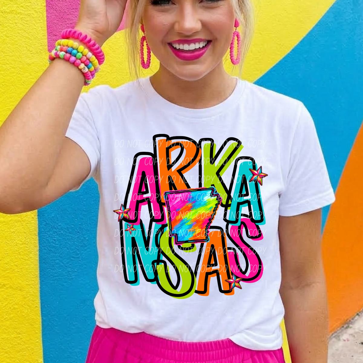 Arkansas neon (City) DTF Transfer