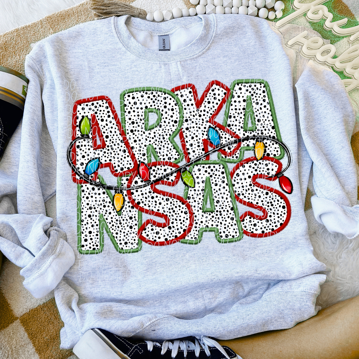 Arkansas Christmas Lights (City) DTF Transfer