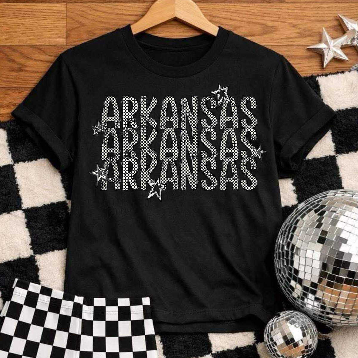 Arkansas checker star (City) DTF Transfer
