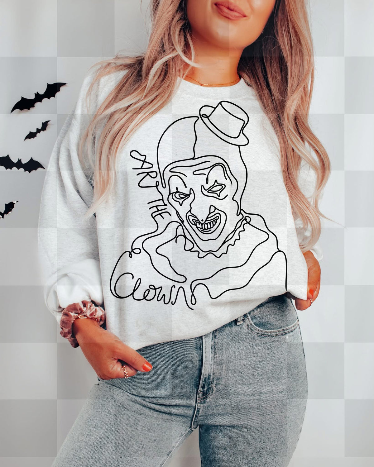 scary art line art (lyttle) DTF Transfer
