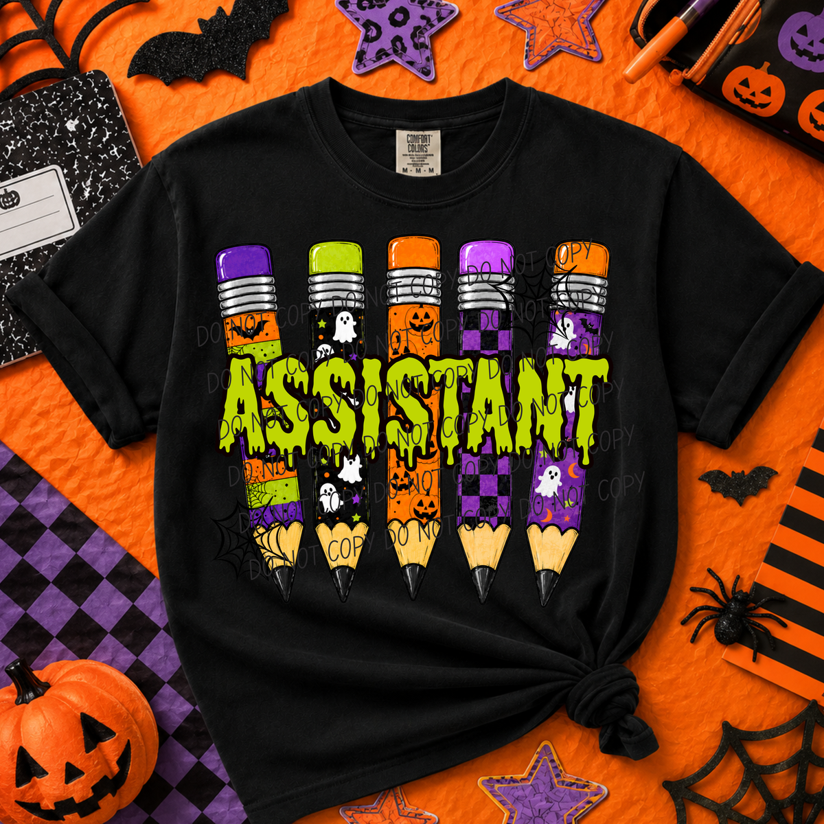 Assistant-Halloween Pencils (CITY) DTF Transfer