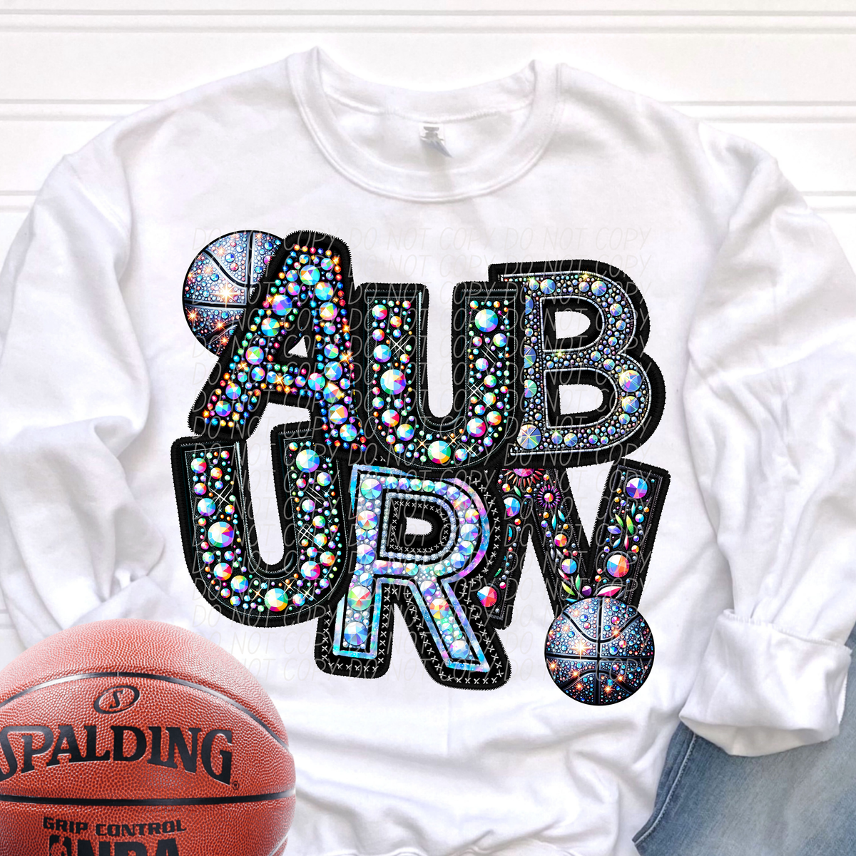 Auburn Basketball Rhinestone (CITY) 66610 DTF transfer