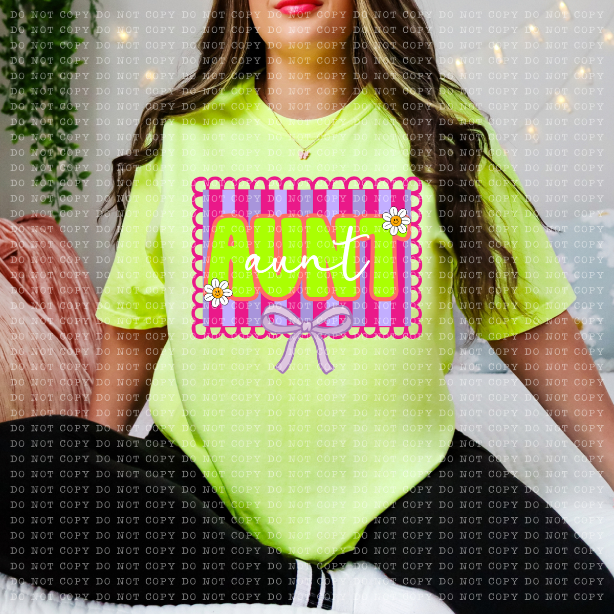 Aunt preppy bright frame (ECHT) DTF Transfer