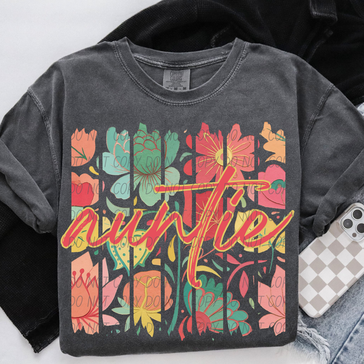 Auntie boho stripes (City) DTF Transfer