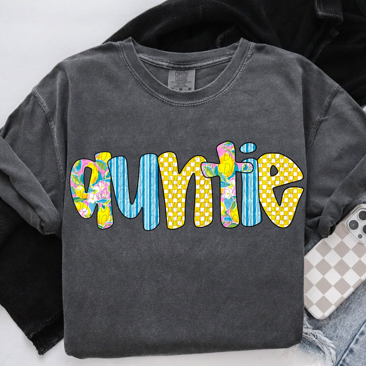 Auntie Lemon Font (CITY) DTF transfer