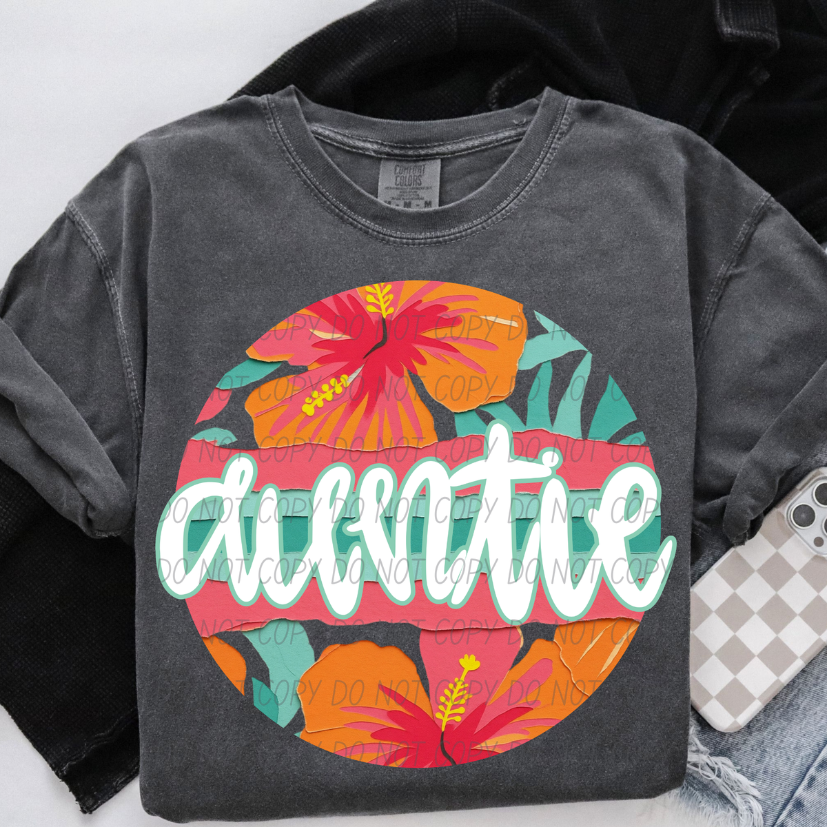 auntie tropical circle (city) DTF Transfer