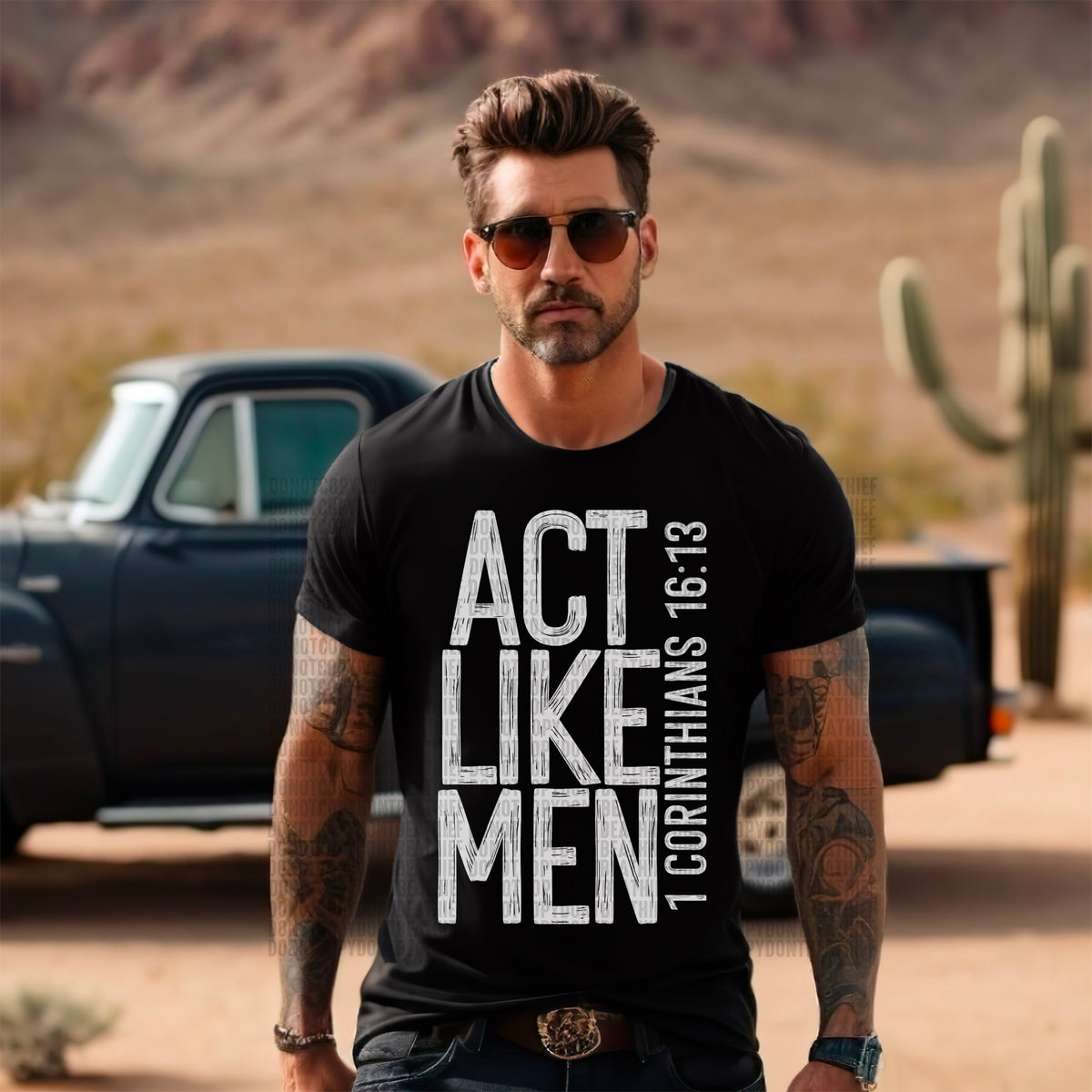 Act Like Men *White (SDD) 72279 DTF Transfer