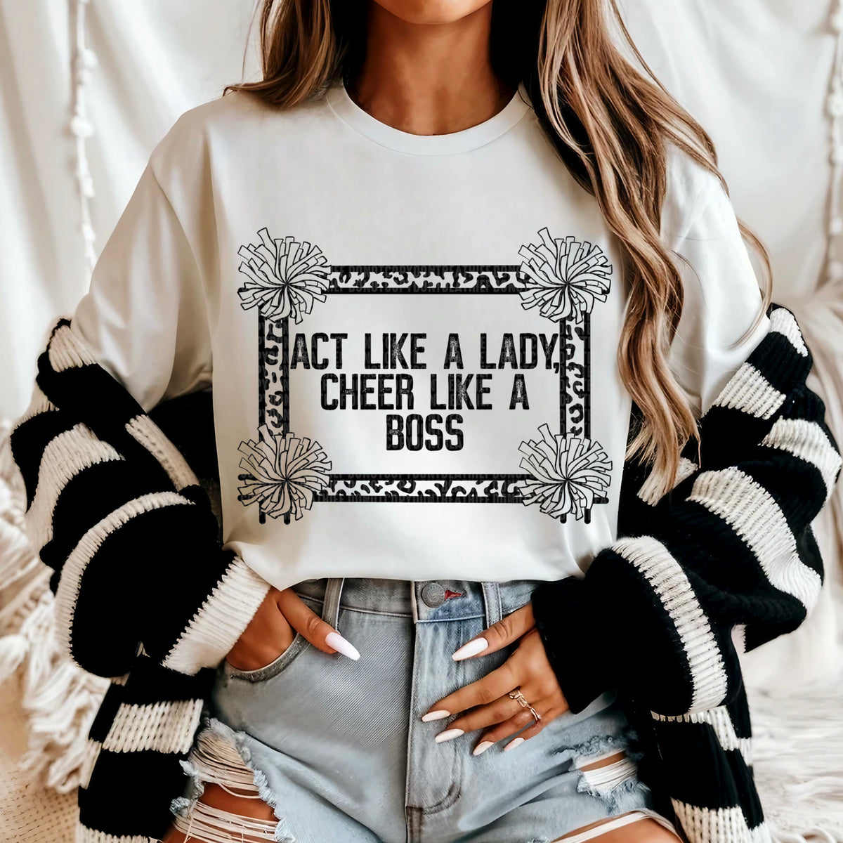 Act Like Lady Cheer Like A Boss 104007 DTF transfer