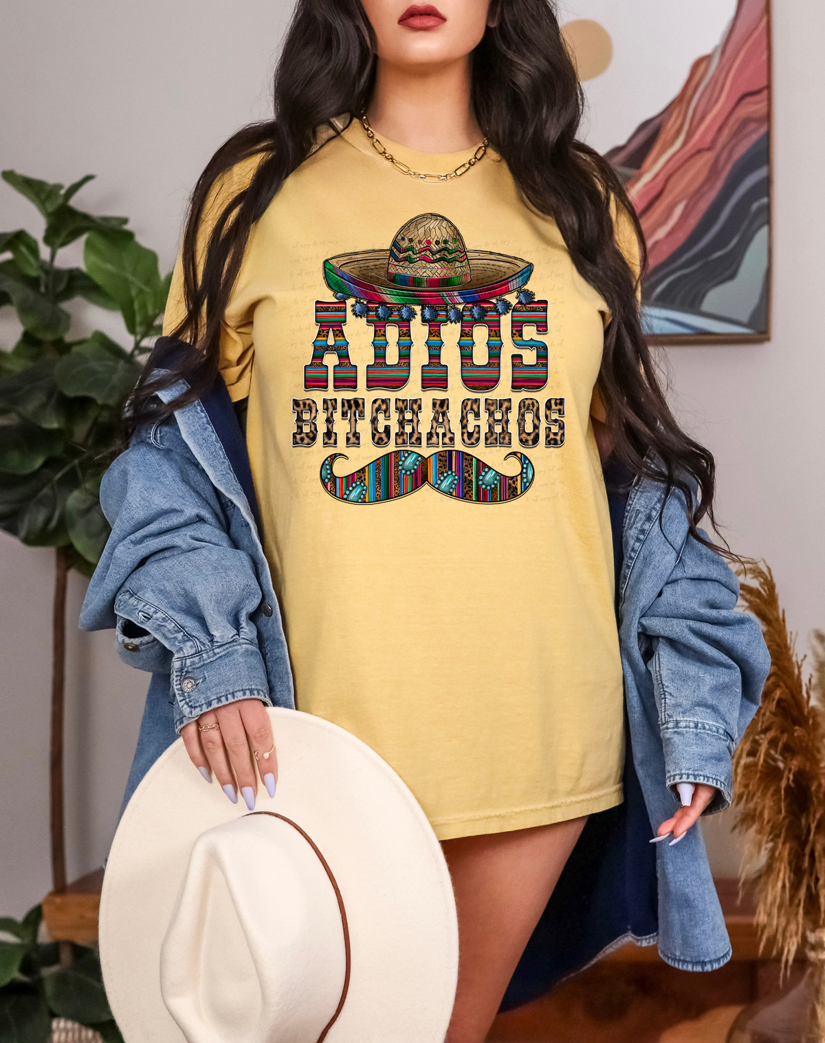 Adios Bitchachos Hat and Beard 116184 DTF Transfer