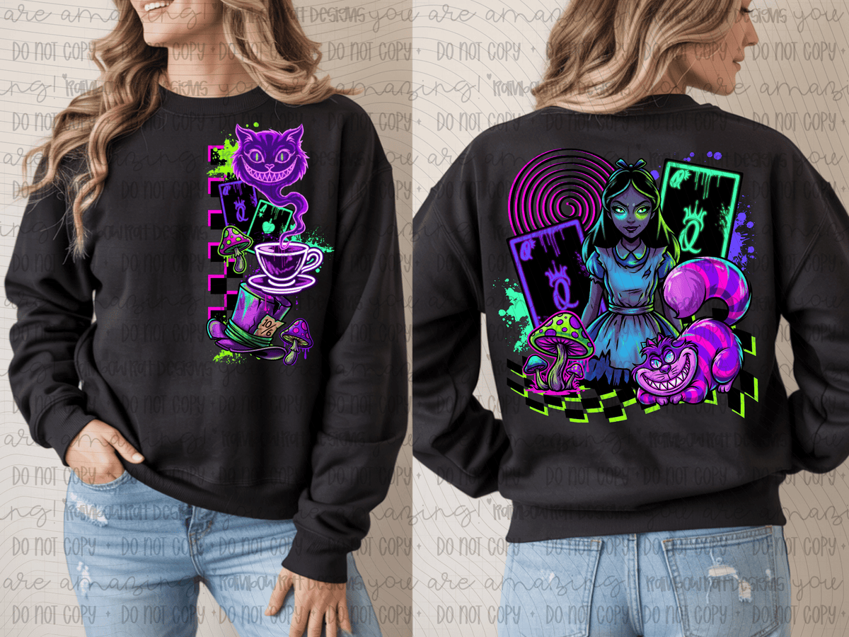 Neon alice (FRONT ONLY) (RRD) DTF Transfer