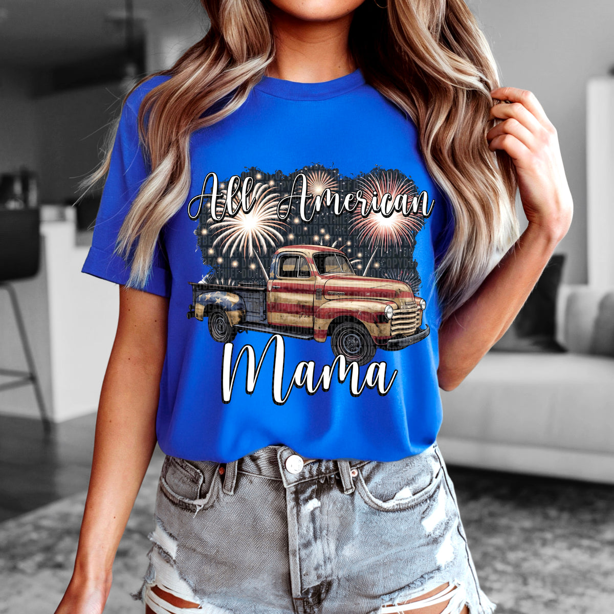All American Mama Truck 104622 DTF transfer