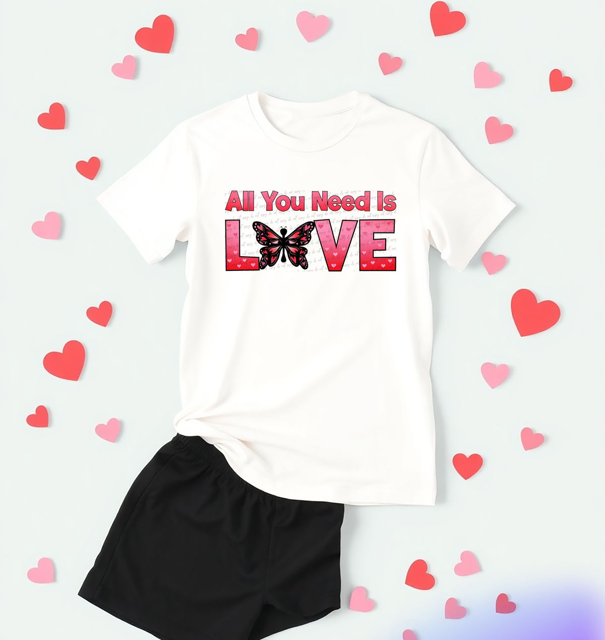 All You Need Is Love Butterfly 74719 DTF Transfer