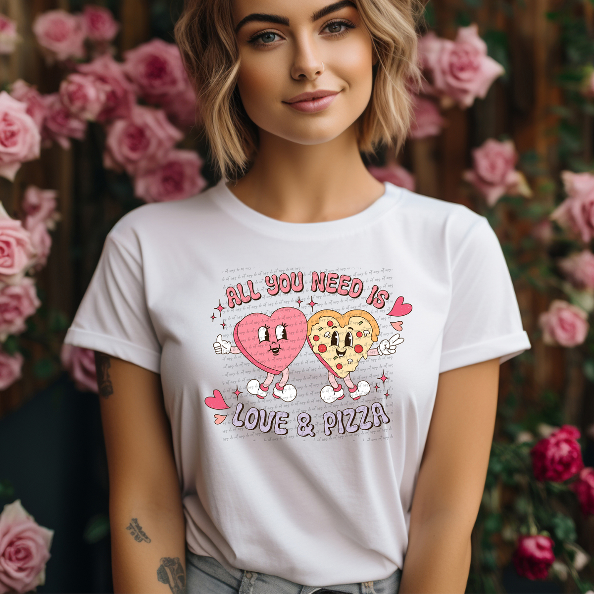 All You Need Is Love And Pizza 71648 DTF Transfer