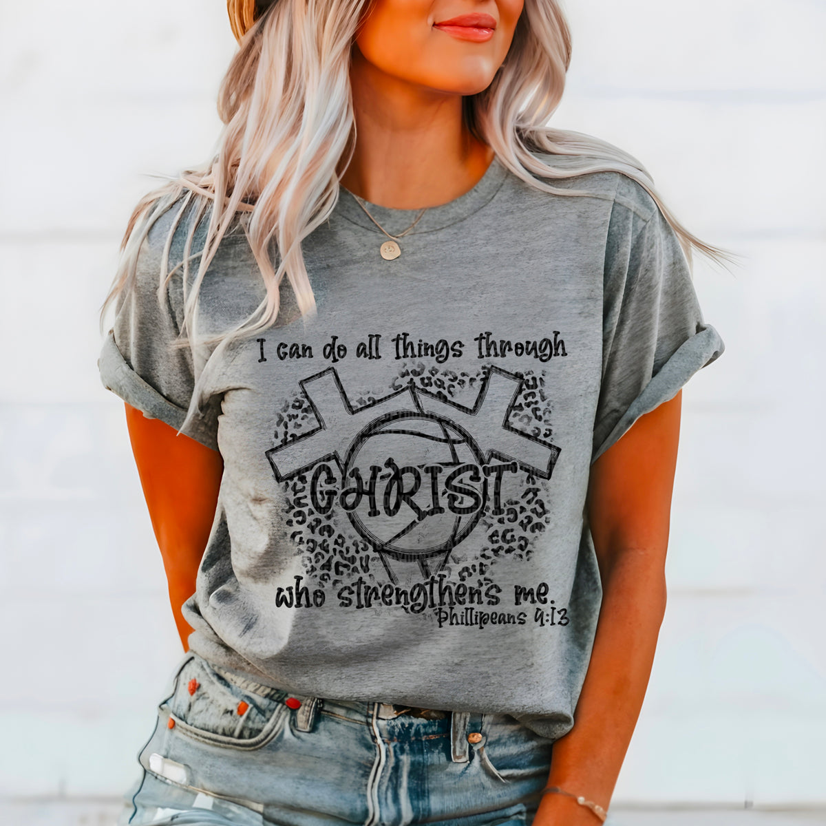 I Can Do All things Through Christ Who Strengthens Me Basketball And Cross 104011 DTF transfer