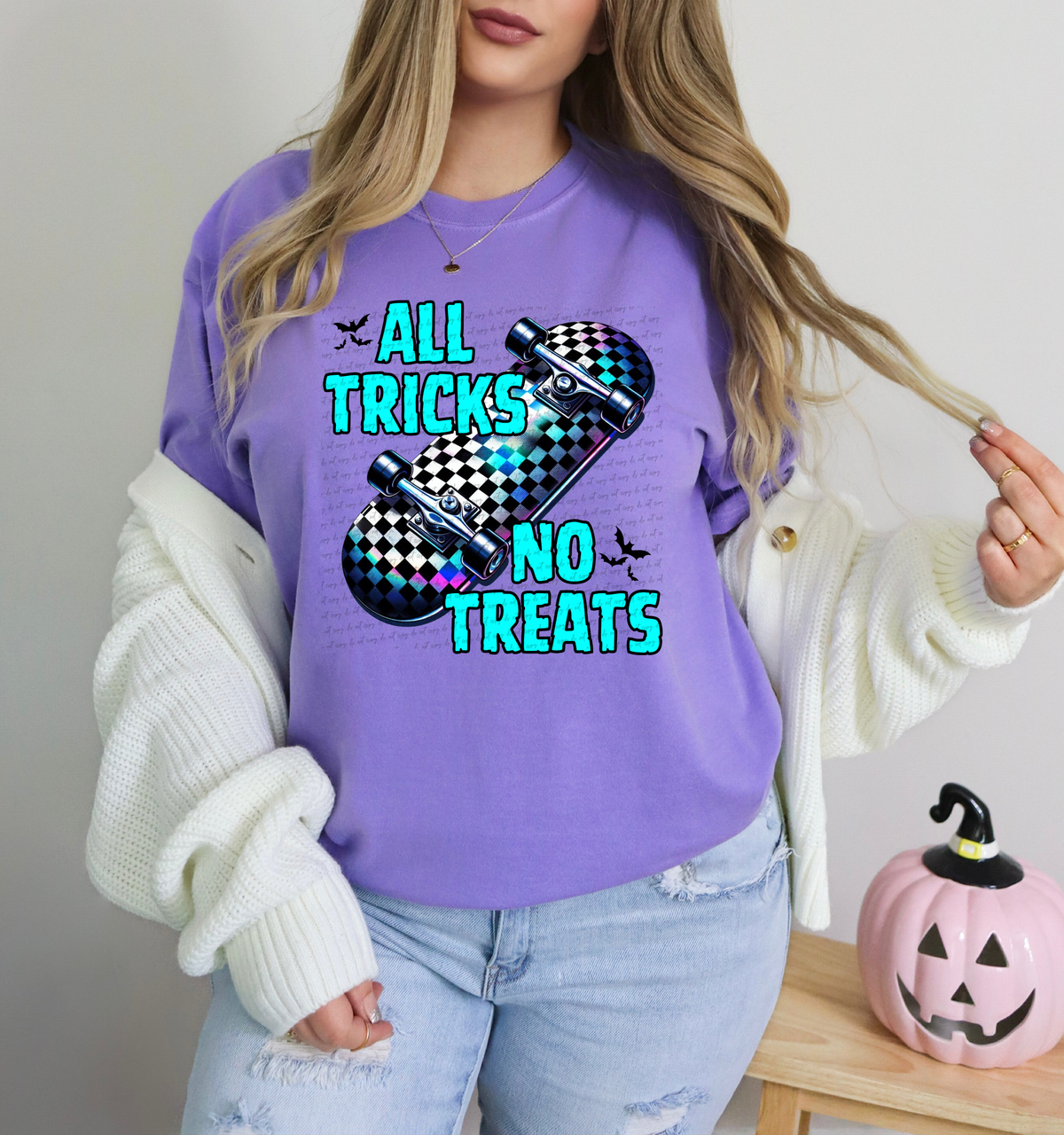 All Tricks No Treats Skateboard 42443 DTF transfer