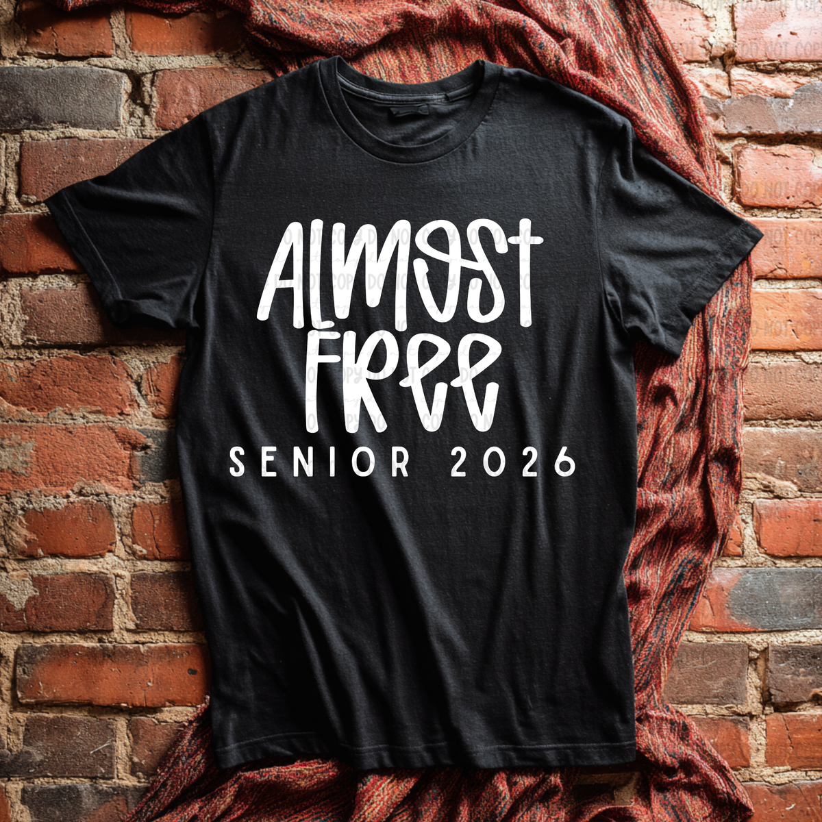 Almost free senior 2026 WHITE (Revel) DTF Transfer
