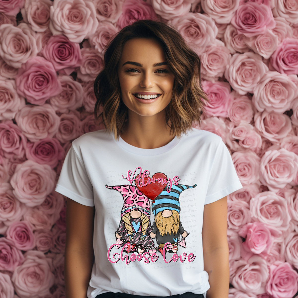 Always Choose Love Gnomes Couple 117012 DTF Transfer