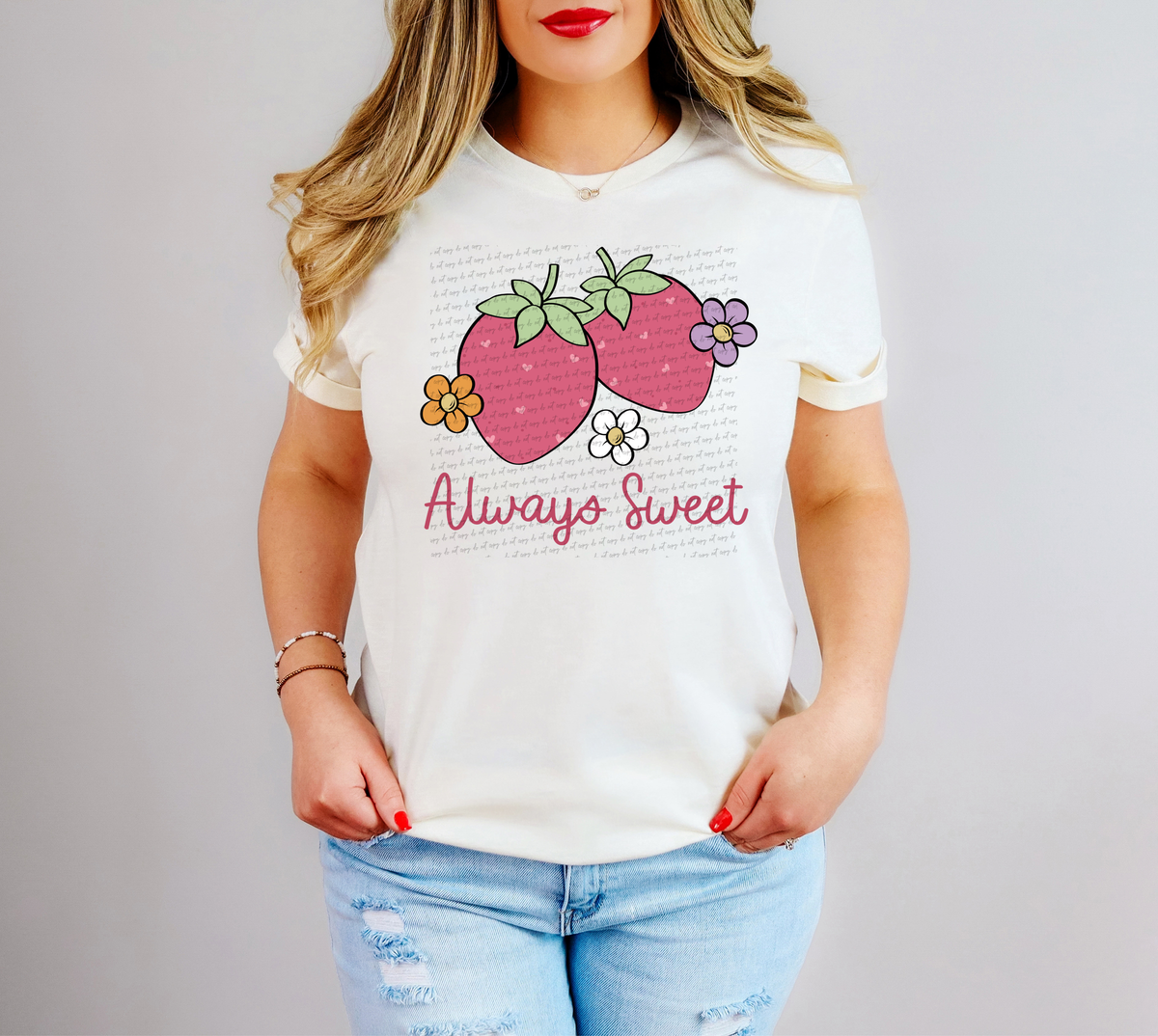 Always Sweet Strawberry 89086 DTF Transfer