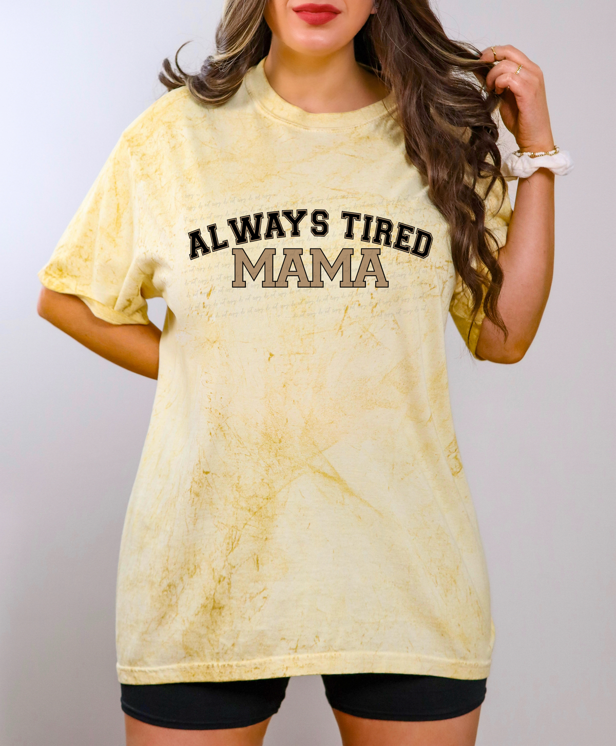 Always Tired Mama Black and Brown Font 115809 DTF TRANSFER