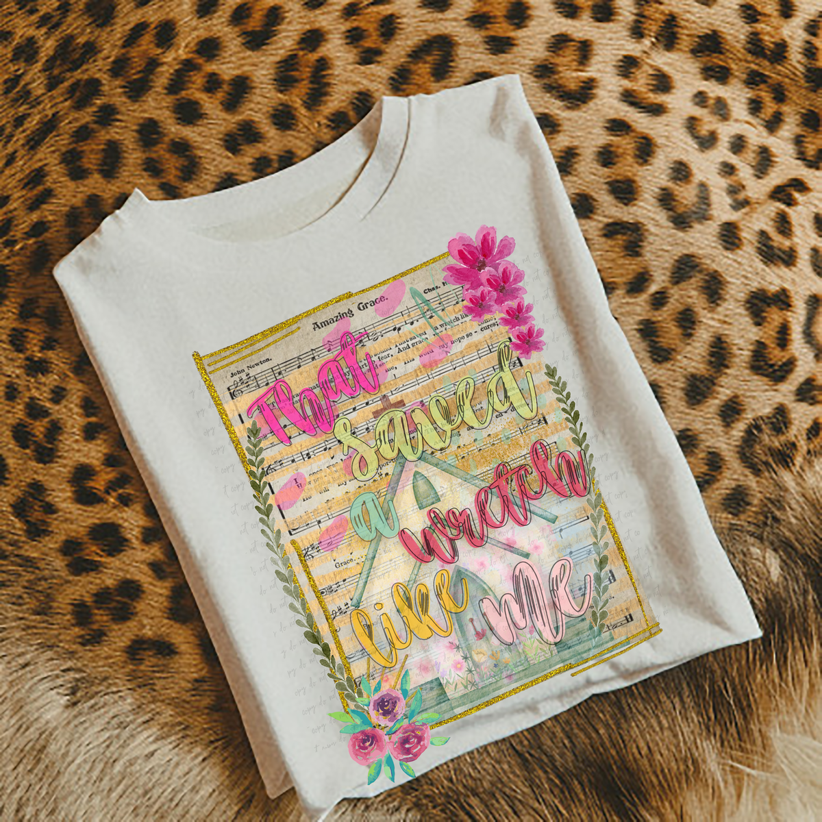 Amazing Grace That Saved A Wretch Like Me 110019 DTF transfer