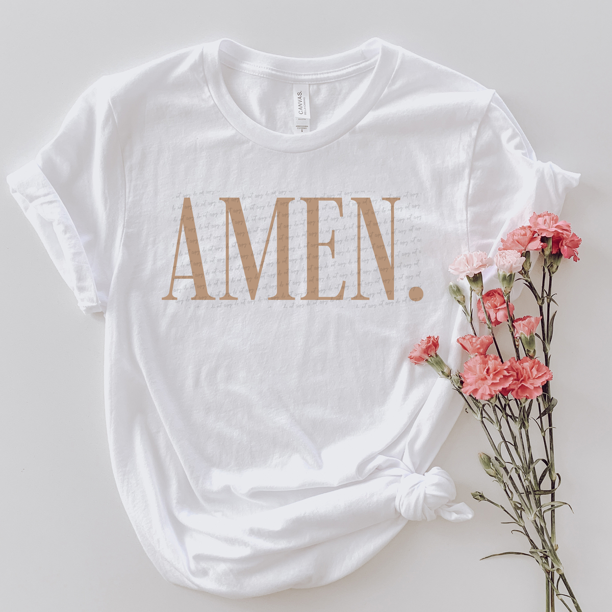 Amen Serif Font Tan 89088 DTF Transfer