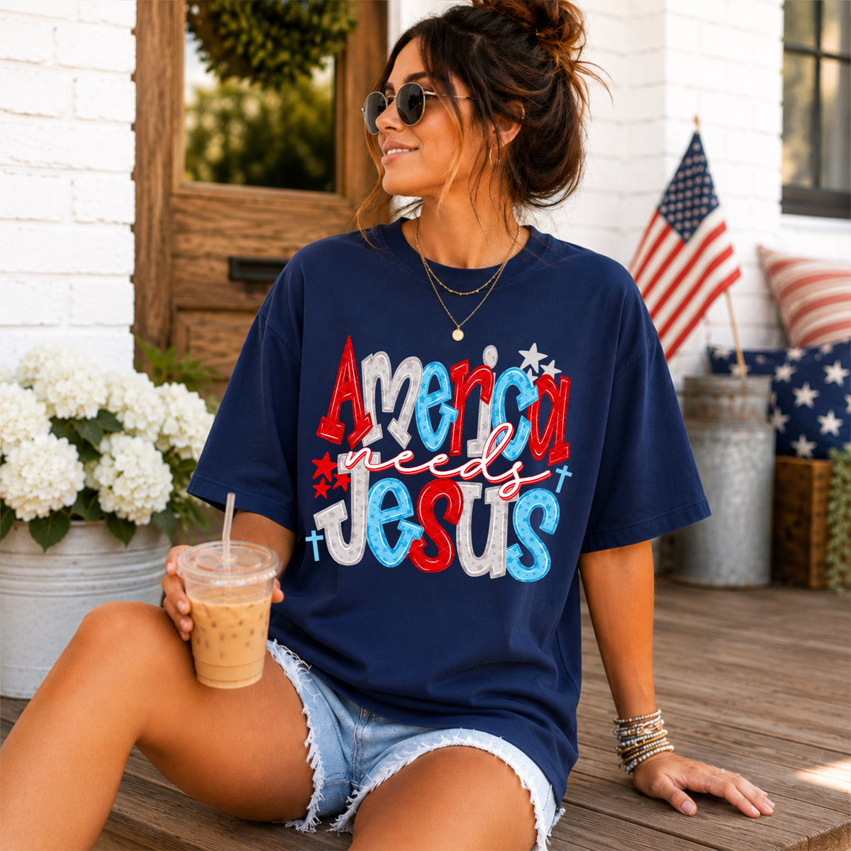 America needs Jesus (SDD) DTF Transfer