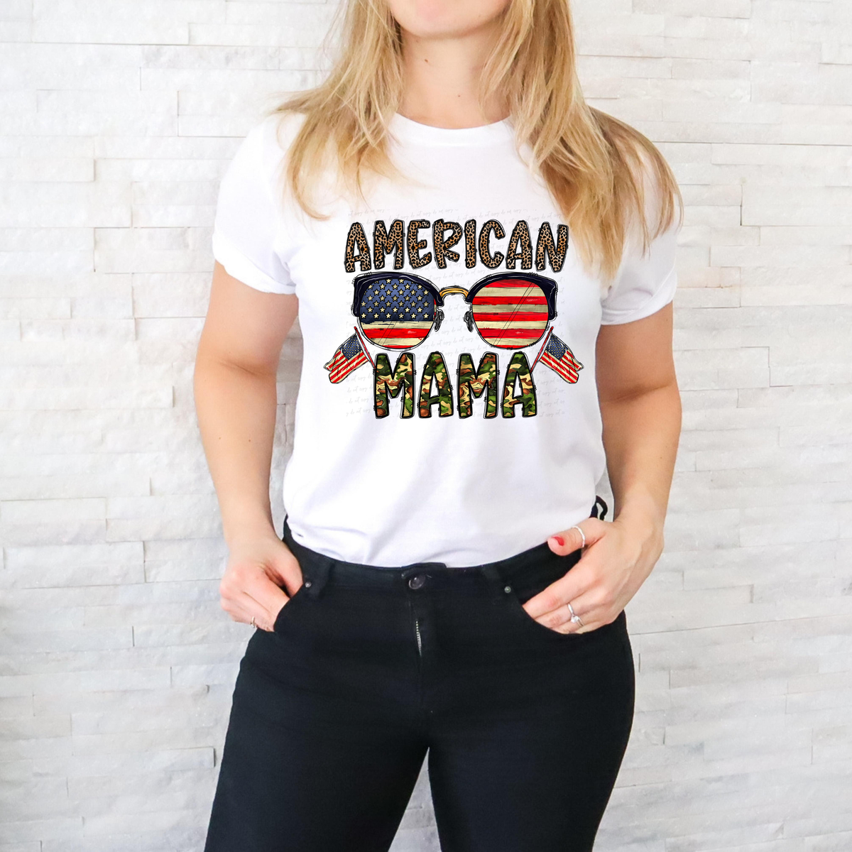 American Mama Sunglasses Flag 116197 DTF Transfer