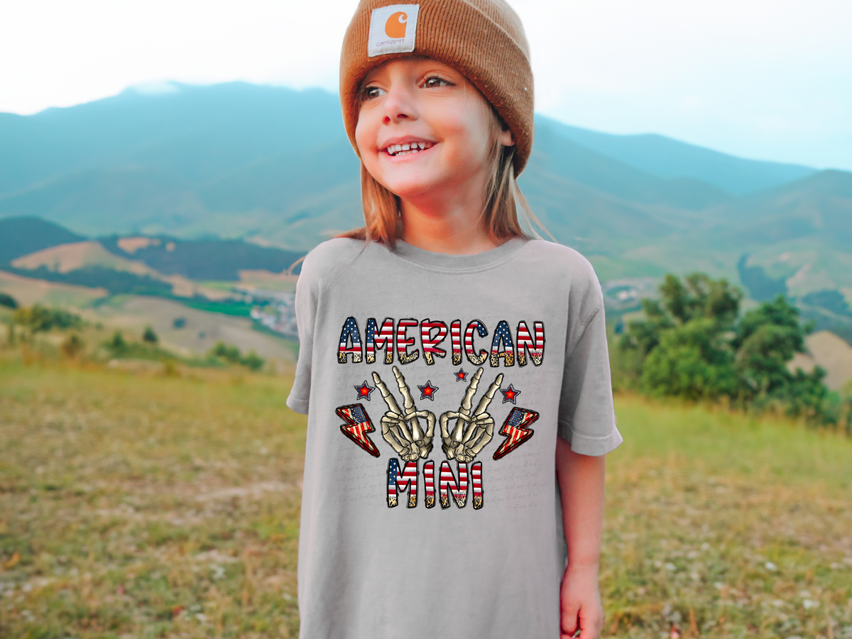 American Mini Peace Skellie Hand Lightning Bolt 116198 DTF Transfer