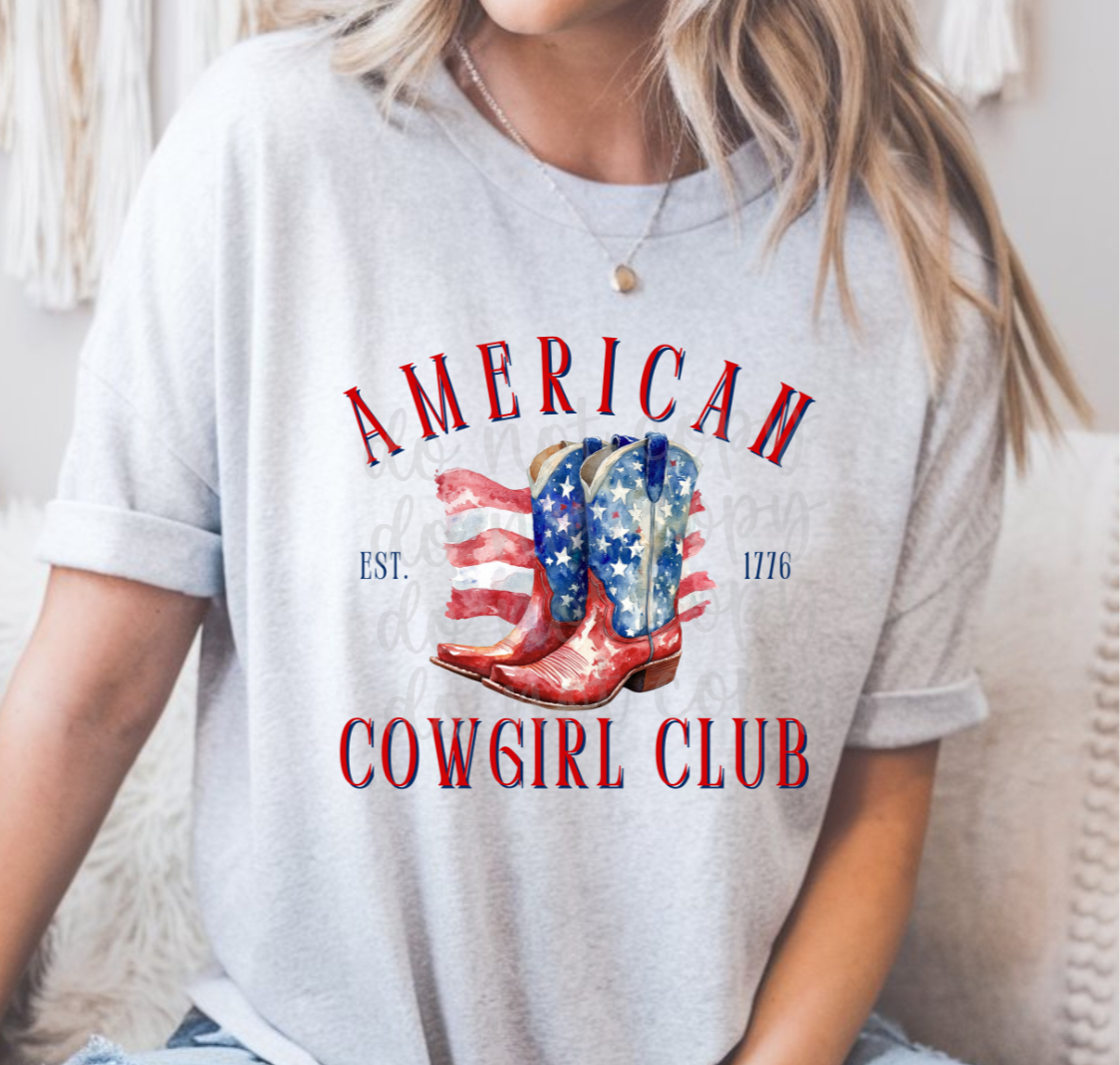 American Cowgirl Club Boots (PARKER) DTF transfer