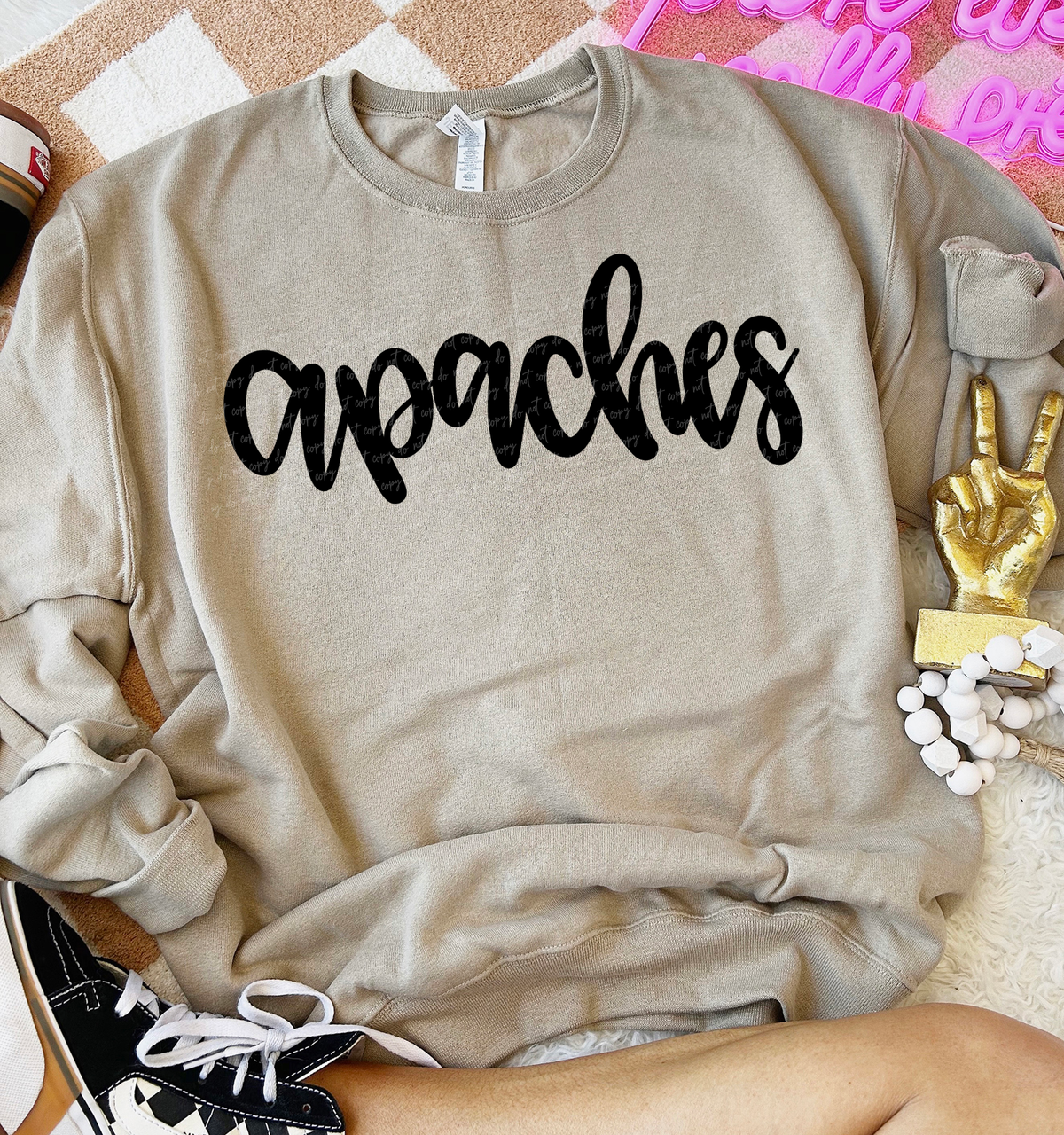 Apaches Hand Lettered 54000 DTF transfer