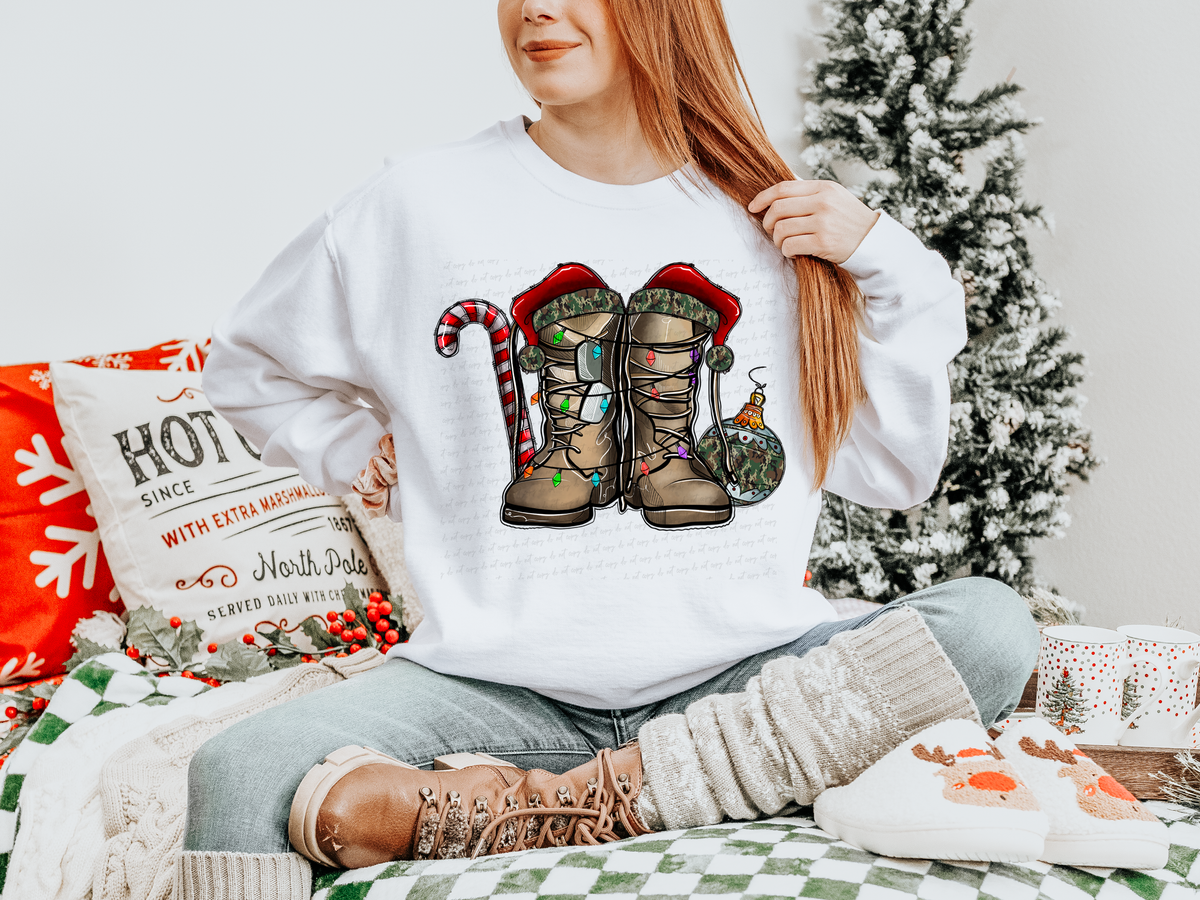 Christmas Army Boots 116200 DTF Transfer