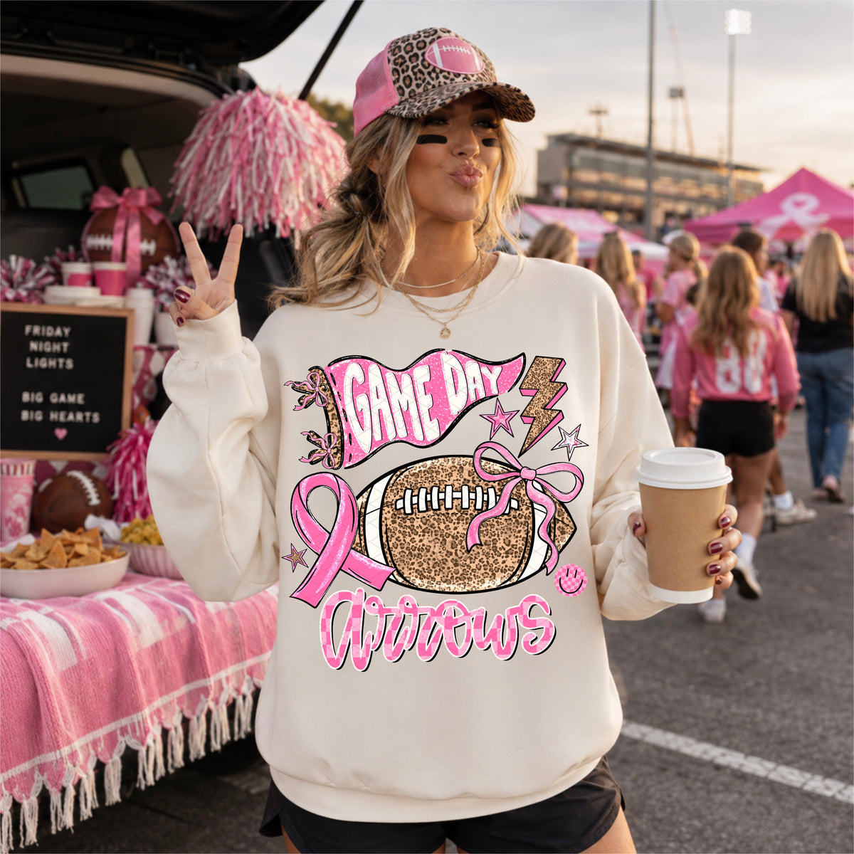 pink out arrows (SDD) DTF transfer