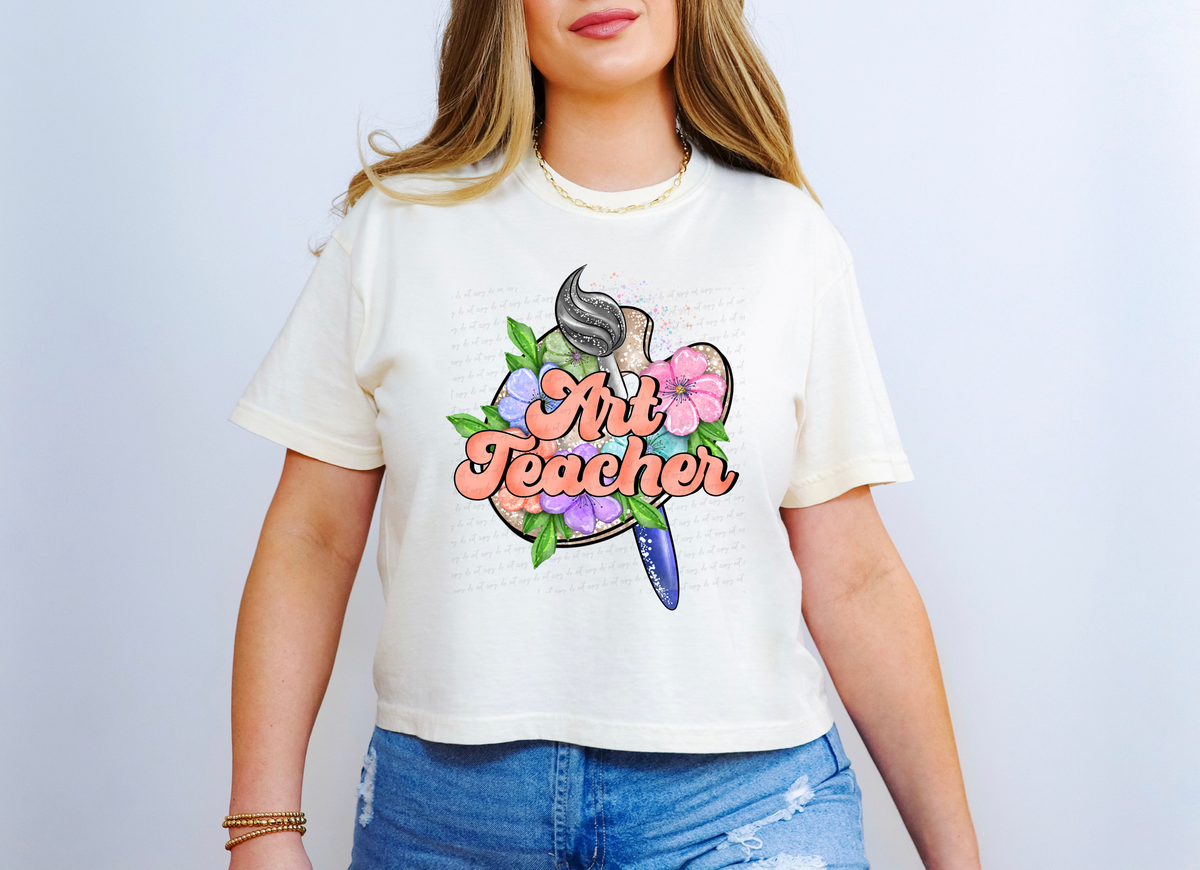 Art Teacher Floral Paint Brush 115654 DTF Transfer