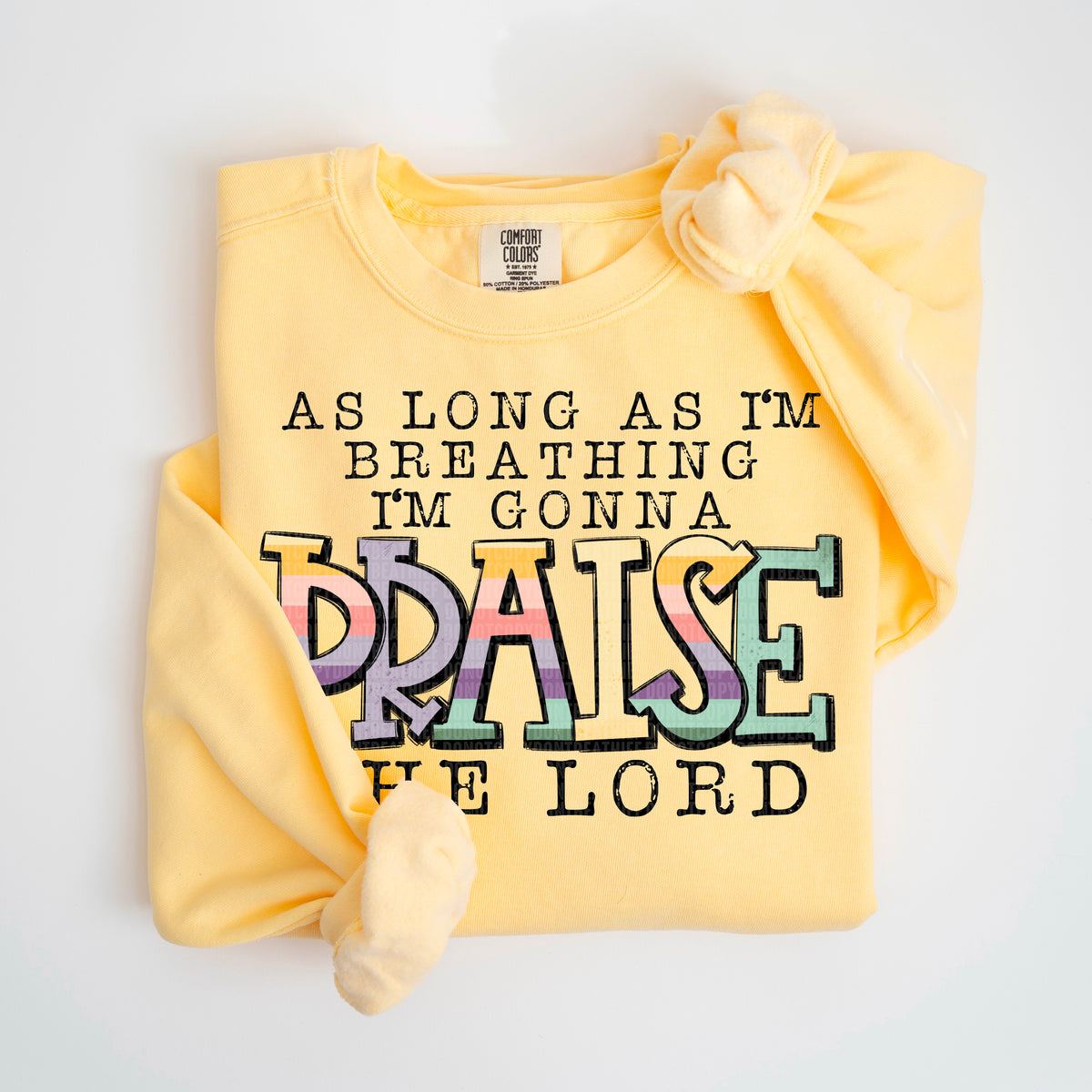 As Long As I Am Breathing I'm Gonna Praise The Lord *Black* (SDD) DTF Transfer