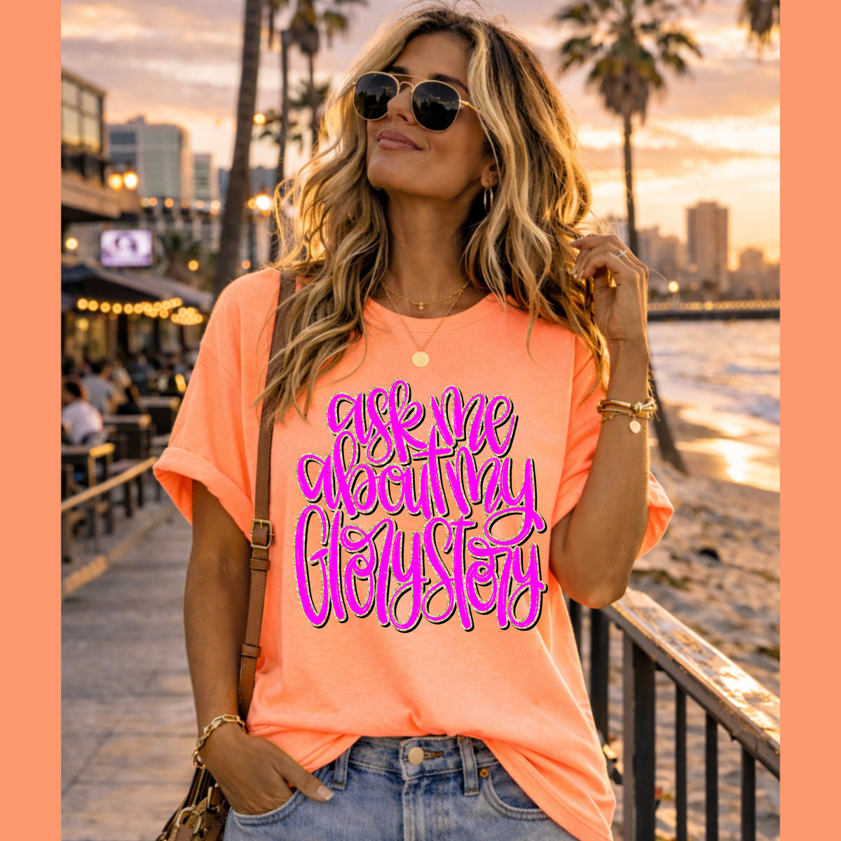 Ask me about my glory story PINK (SDD) DTF Transfer