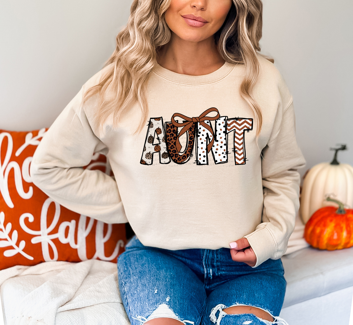 Aunt Pumpkin Leopard Polka 61793 DTF transfer