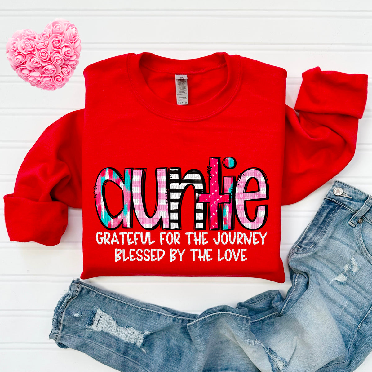 Auntie *White/Without Hearts* (SDD) 72407 DTF Transfer