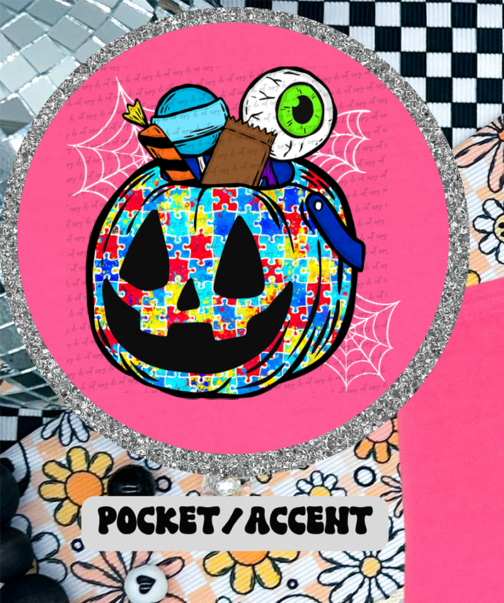 I am Autistic I Can't Say Trick Or Treat But I'm Trying White (Front Print) 69472 DTF transfer