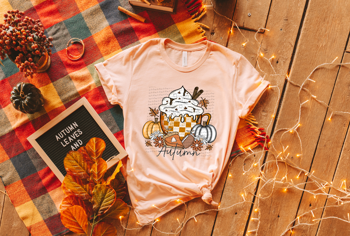 Autumn Things Latte Pumpkins 46342 DTF transfer