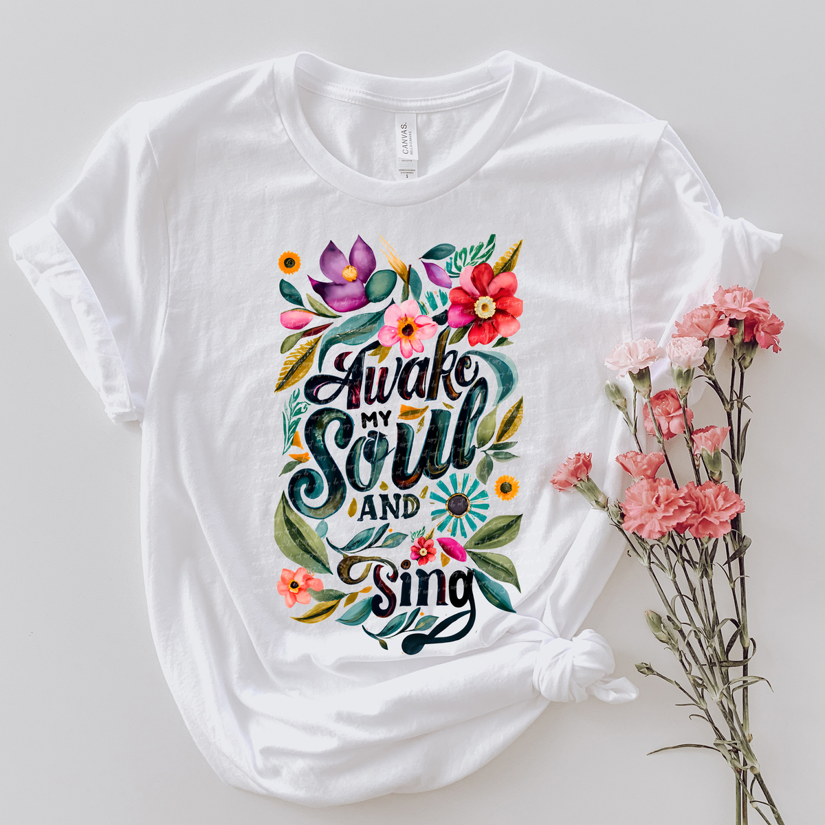 Awake My Soul And Sing Floral 81101 DTF Transfer