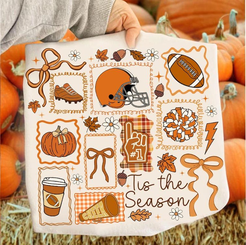 Tis the season fall game day doodles 109807 DTF transfers