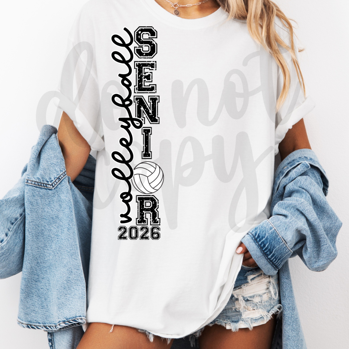 Volleyball Senior 2026 vertical (parker) DTF transfer