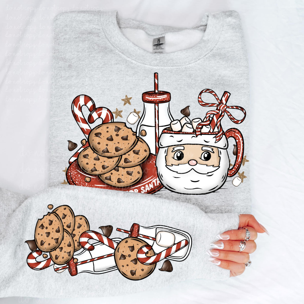 Cookies for Santa lighter skin tone SLEEVE (MMD) DTF Transfer