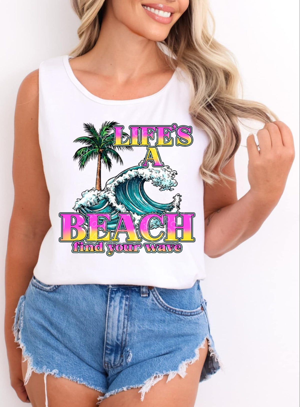 Life’s a beach find your wave 95233 DTF transfer