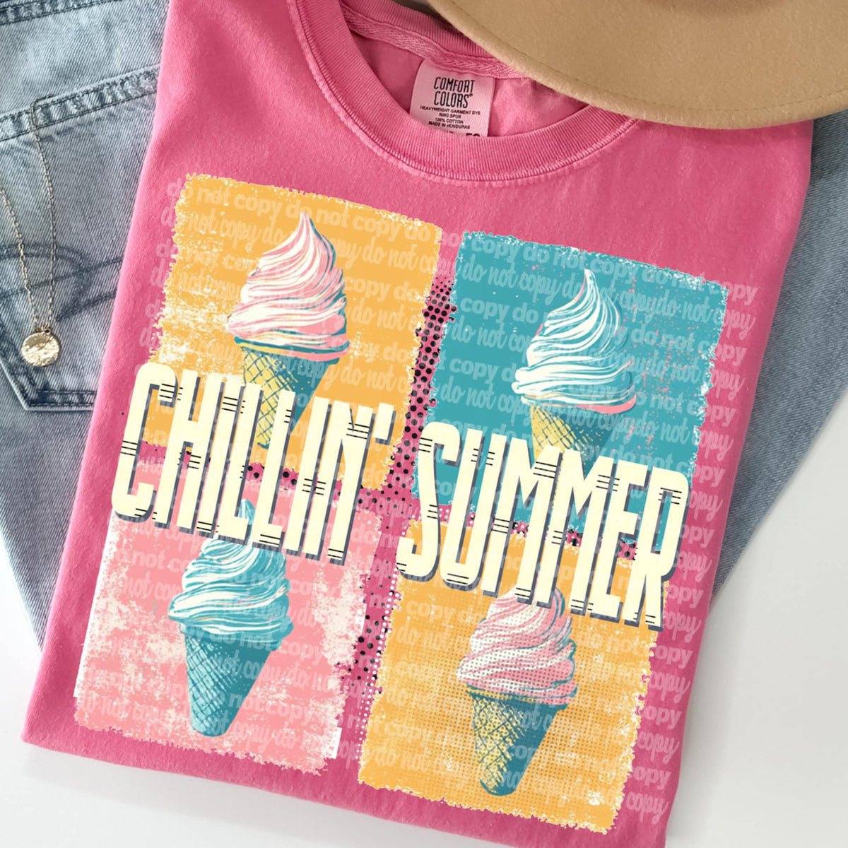 Chillin summer blocks (TTD) 98355 DTF transfer