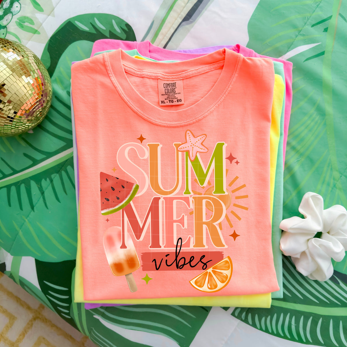 Summer vibes watermelon and popsicle (csc) DTF Transfer